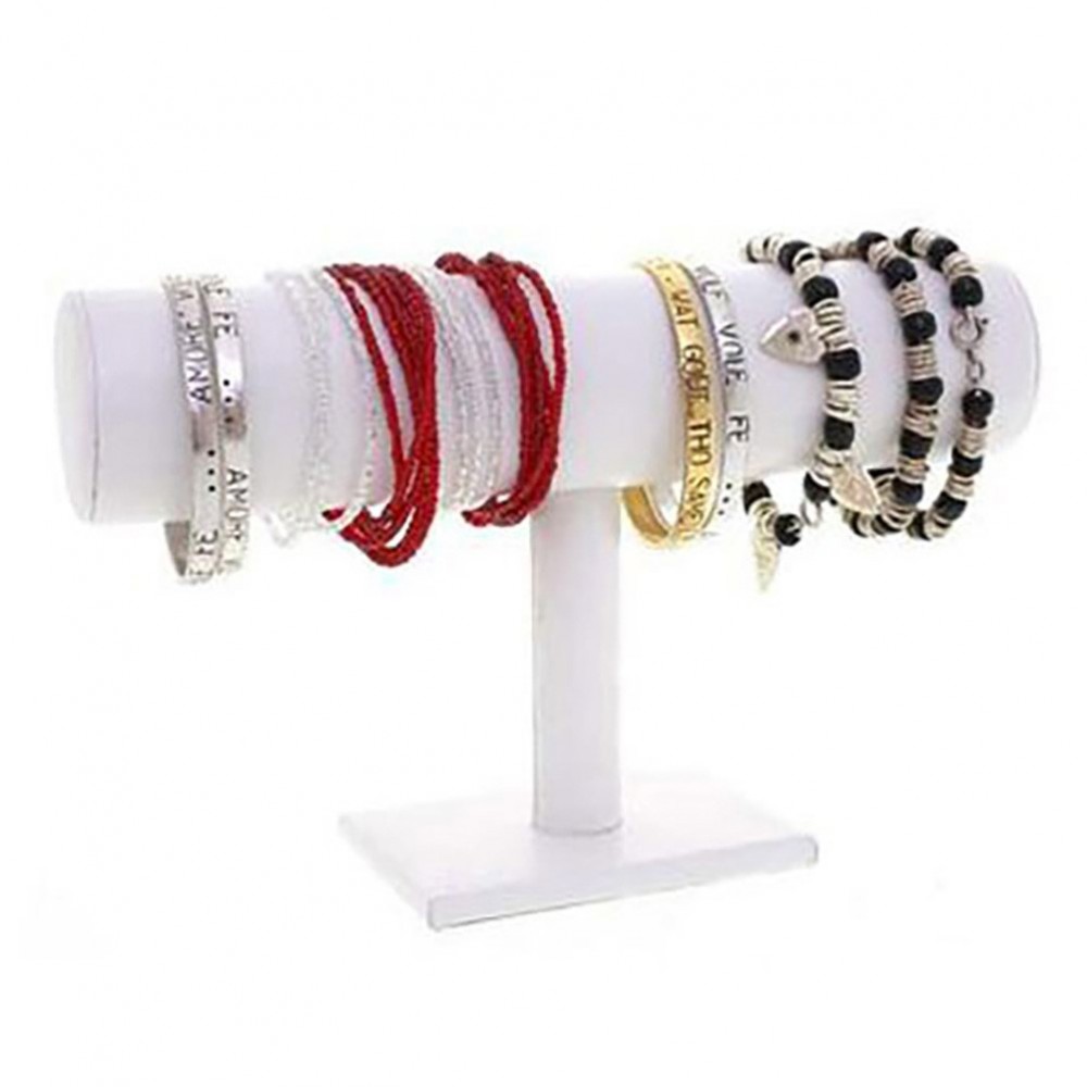 Porte bijoux support bracelet montres jonc en simili cuir à 1 rang 