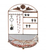Porte bijoux cadre mixte Corbeille Baroque avec panier - Cuivre