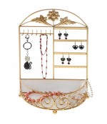 Porte bijoux cadre mixte Corbeille Baroque avec panier - Doré