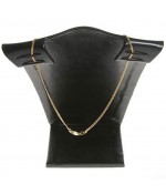 Buste porte collier et chaine en simili cuir 15 cm