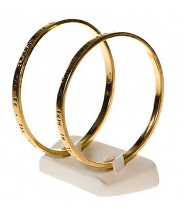 Mini plot support pour bracelet jonc Trapèze (2 bracelets) - Ivoire