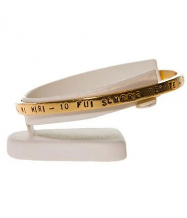 Mini support bracelet jonc ou montre plot Ring en simili cuir - Blanc