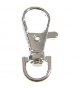 Mousqueton porte clé rotatif 35 mm gris (5 pièces) - Gris