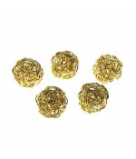 Perles rondes 18 mm fabrication bijoux (5 pièces) - Doré