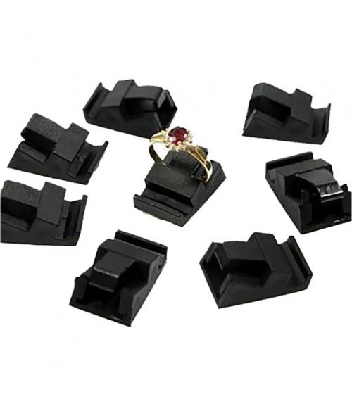 Supports bagues noirs pour cubes d&#039;etiquette prix (10 pièces)