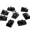 Supports bagues noirs pour cubes d'etiquette prix (10 pièces)