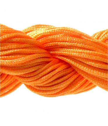 Fil nylon 1 mm pour bracelet shamballa écheveau de 24 mètres - Orange