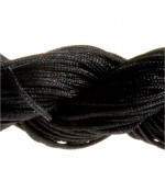 Fil nylon macramé 1,5 mm (12 mètres) - Noir
