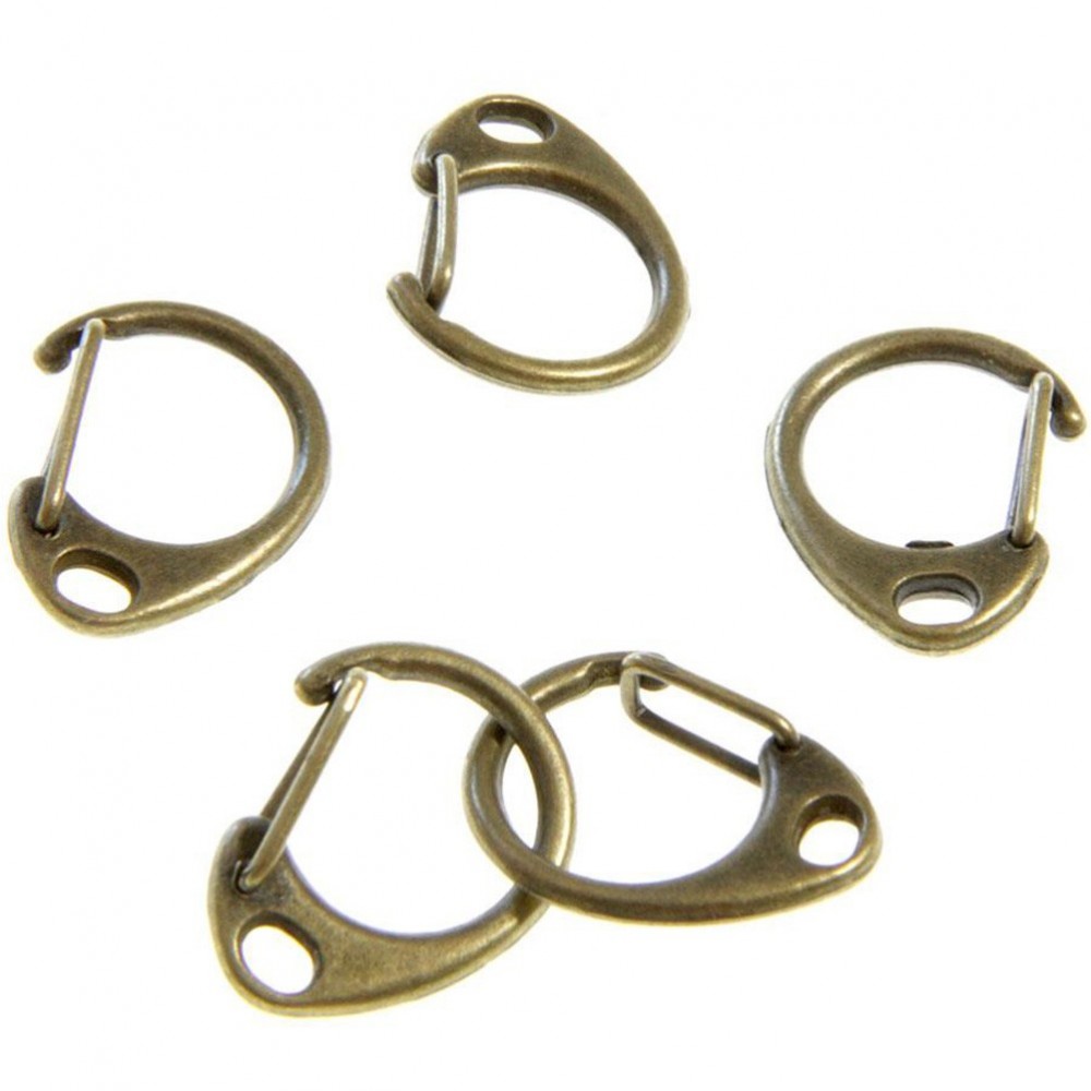 5 pièces D forme mousqueton anneau en D porte-clés ressort crochet Molle  fermoir boucle escalade outil extérieur 