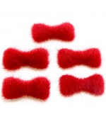 Nœud pour bijoux velours à coller (5 pièces) - Rouge