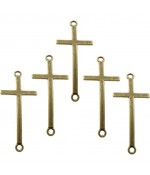 Connecteurs bracelets Croix (5 pièces)