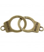 Connecteurs bracelets Menottes (5 pièces) - Bronze