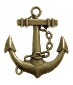 Breloque pendentif Ancre chaîne (5 pièces) - Bronze