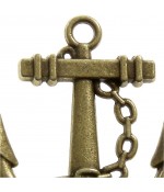 Breloque pendentif Ancre chaîne (5 pièces)