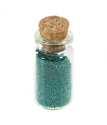 Microbilles caviar irisées en fiole - Vert viride