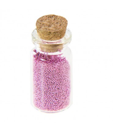 Microbilles caviar irisées en fiole - Rose balais