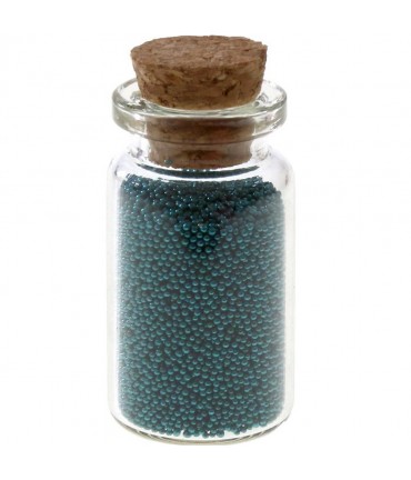 Microbilles caviar irisées en fiole - Vert canard