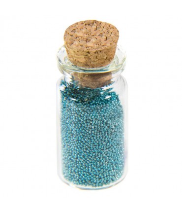 Microbilles caviar irisées en fiole - Vert glauque