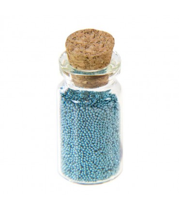 Microbilles caviar irisées en fiole - Bleu givré