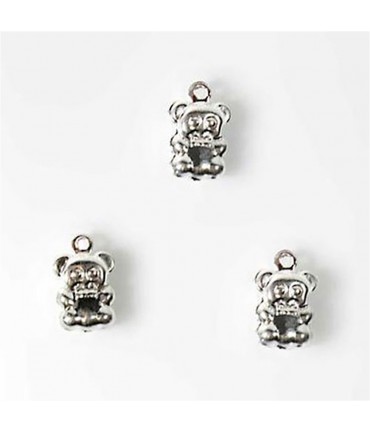 Breloque pendentif Petit ourson (20 pièces) - Argenté