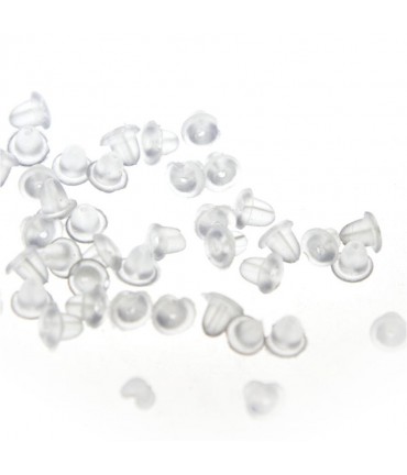 Fermoir boucle d'oreille plastique transparent (50 pièces) - Translucide