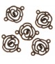 Connecteurs bijoux Fleur rose (5 pièces)
