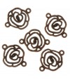 Connecteurs bijoux Fleur rose (5 pièces)