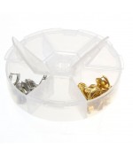 Boite de rangement perles accessoires bijoux 6 compartiments - Translucide