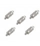 Fermoir aimanté en laiton sans nickel 16x6 mm (5 pièces)