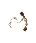 Kit fermeture bracelet collier ruban cordon 50 mm (5 pièces) - Cuivre