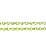 Chaine bijoux à mailles forçat 7 x 6 mm (1 mètre) - Vert clair