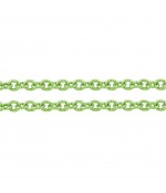 Chaine bijoux à mailles forçat 7 x 6 mm (1 mètre) - Vert pomme