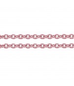 Chaine bijoux à mailles forçat 7 x 6 mm (1 mètre) - Rose