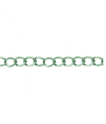 Chaine bijoux grandes mailles cheval 20 x 12 mm (1 mètre) - Vert viride