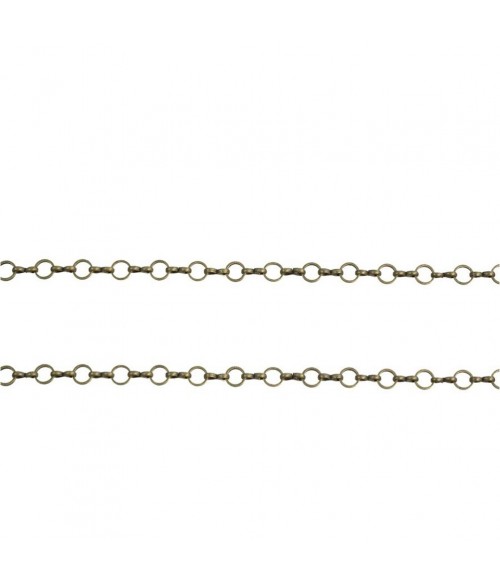 Chaine bijoux mailles 6 x 6 mm (1 mètre)