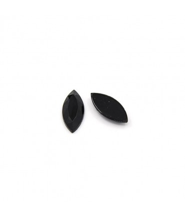 Cabochon strass acrylique Amande 20 x 9 mm (5 pièces) - Noir
