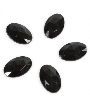 Cabochon strass acrylique ovale 30 x 20 mm (5 pièces) - Noir