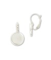 Boucles dormeuses support cabochon 25 x 14 mm (6 pièces)