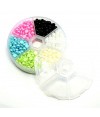 Kit cabochons perles nacrées pastels 5 x 2,5 mm (990 pièces)
