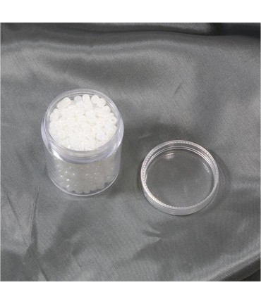 Perles de rocaille intercalaires 2,5 mm (1600 pièces) - Blanc