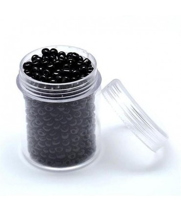 Perles de rocaille intercalaires 1,7 mm (3000 pièces) - Noir