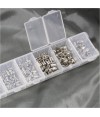 Kit embout cordon à coller plusieurs dimensions (180 pièces)