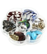 Kit cabochons en verre formes variées (70 pièces) - Multicolore