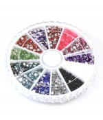 Kit de strass bijoux couleurs variées 2 mm (3840 pièces)