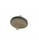Kit cabochon verre support rond lien 25,5 x 20 mm (5 pièces)