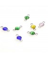 Kit cabochon œil de chat support lien 15 x 7 mm (20 pièces)