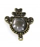 Kit cabochon verre support Daisy 39 x 28 mm (10 pièces)