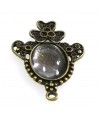 Kit cabochon verre support Daisy 39 x 28 mm (10 pièces)