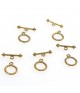 Fermoir t toggle Parchemin en alliage 13 mm (10 pièces)