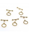 Fermoir t toggle Parchemin en alliage 13 mm (10 pièces)